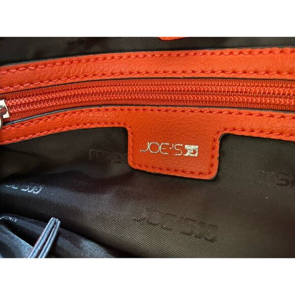 JOE's Jeans, Addison Laser-Cut Crossbody Canvas Faux Leather Satchel Coral bag - Picture 10 of 10